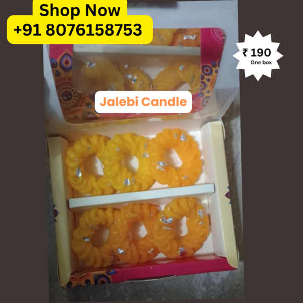 Laddu/Burfi/Jalebi Sweets Candles Packed by Shimmer Mix - Image 2