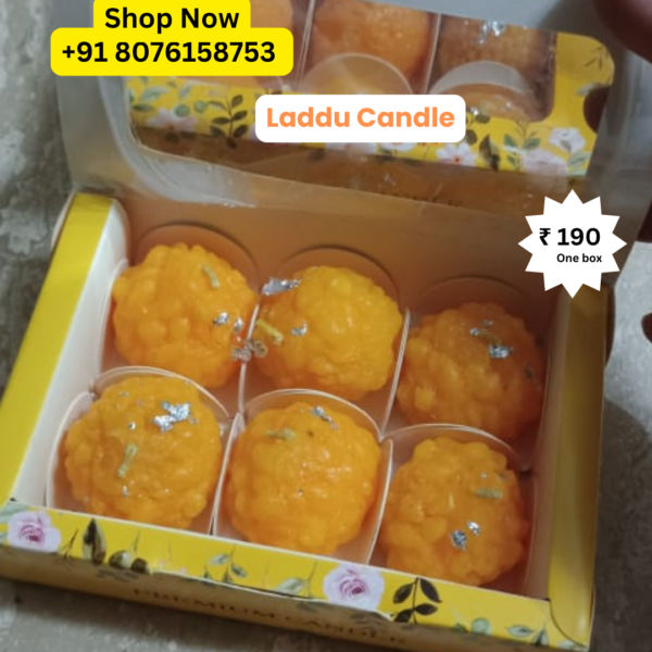 Laddu/Burfi/Jalebi Sweets Candles Packed by Shimmer Mix - Image 4