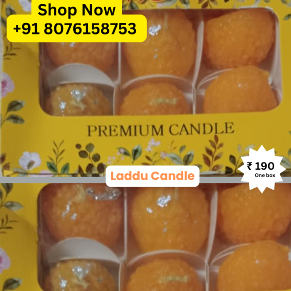 Laddu/Burfi/Jalebi Sweets Candles Packed by Shimmer Mix - Image 5