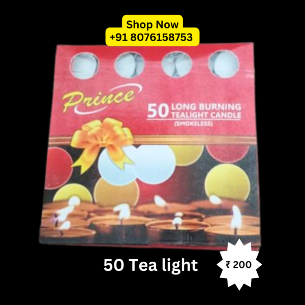 50-Piece Exquisite Tea Light Candle Assortment – Perfect for Home Decor and Celebrations