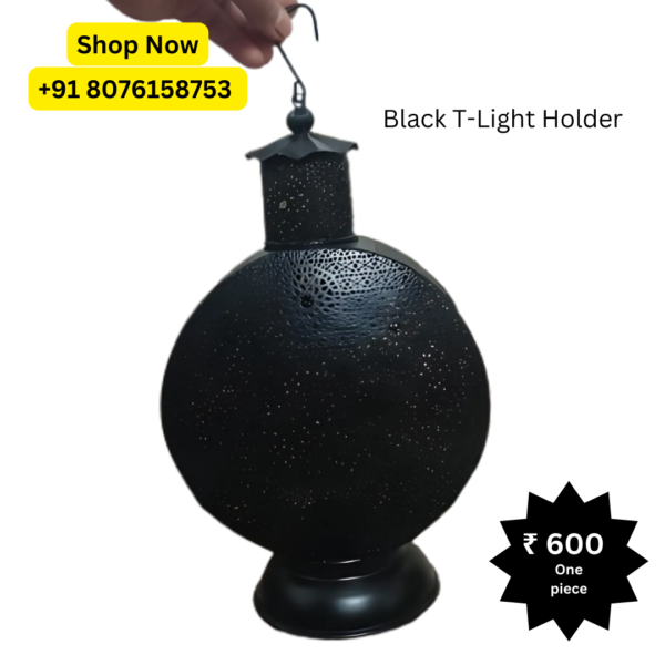 Black T-Light Holder – Sleek and Stylish packed by Shimmermix