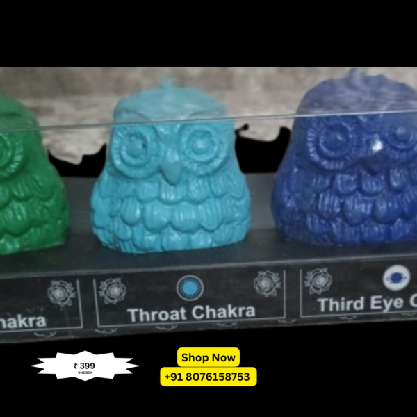 Owl Shape 7 Chakra Scented Candle Set – Aromatherapy & Home Decor Packed by Shimmermix - Image 7